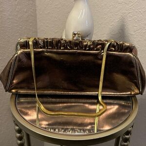 Unique Vintage Shimmering Bronze Clutch